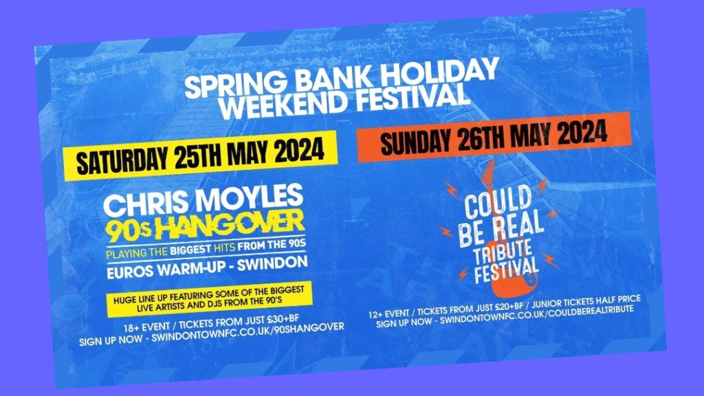 Just one week to go!… The County Ground is gearing up for a packed Bank Holiday weekend of banging tunes and tribute&nbsp;acts