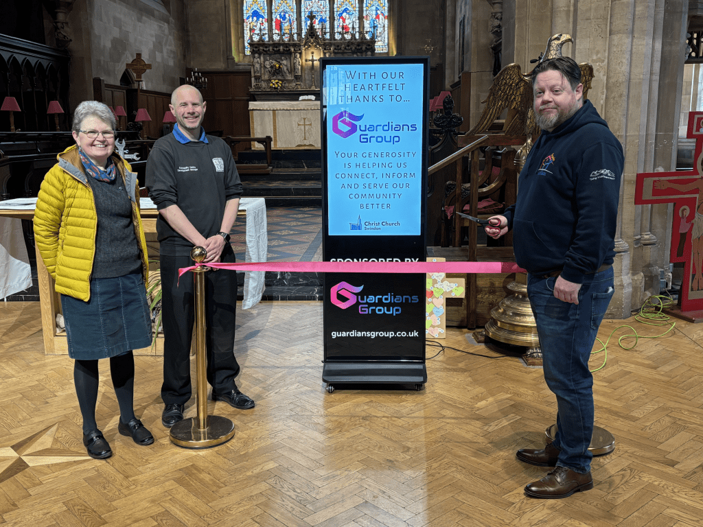 New digital display unveiled at Christ Church thanks to the generosity of local business The Guardians&nbsp;Group