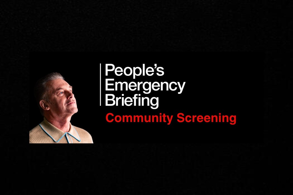 FREE Screening of The People’s Emergency Briefing coming to Christ Church end of&nbsp;April